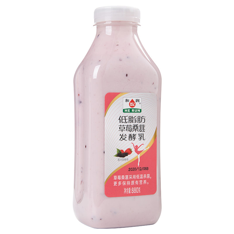 和润0脂肪0蔗糖原味草莓桑葚果味