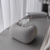 纸巾盒陶瓷家用客厅茶几摆件餐巾创意陶瓷家居装 饰摆件餐桌抽纸盒