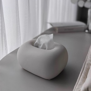 纸巾盒陶瓷家用客厅茶几摆件餐巾创意陶瓷家居装饰摆件餐桌抽纸盒