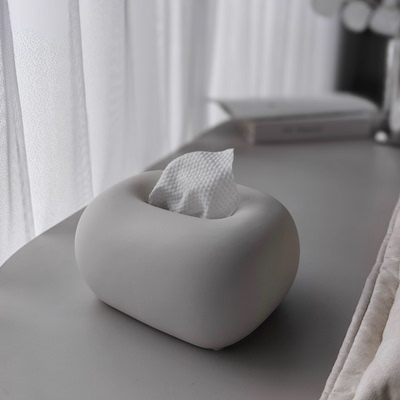 纸巾盒陶瓷家用客厅茶几摆件餐巾创意陶瓷家居装饰摆件餐桌抽纸盒