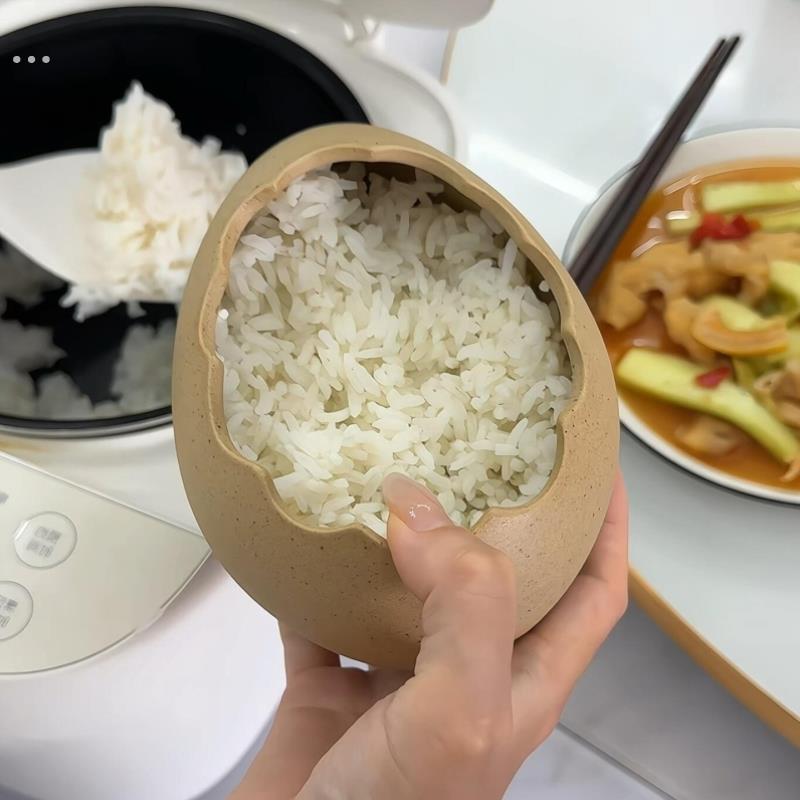 创意蛋壳碗陶瓷一人食稀奇古怪精致碗泡面米饭碗2025新款餐具学生
