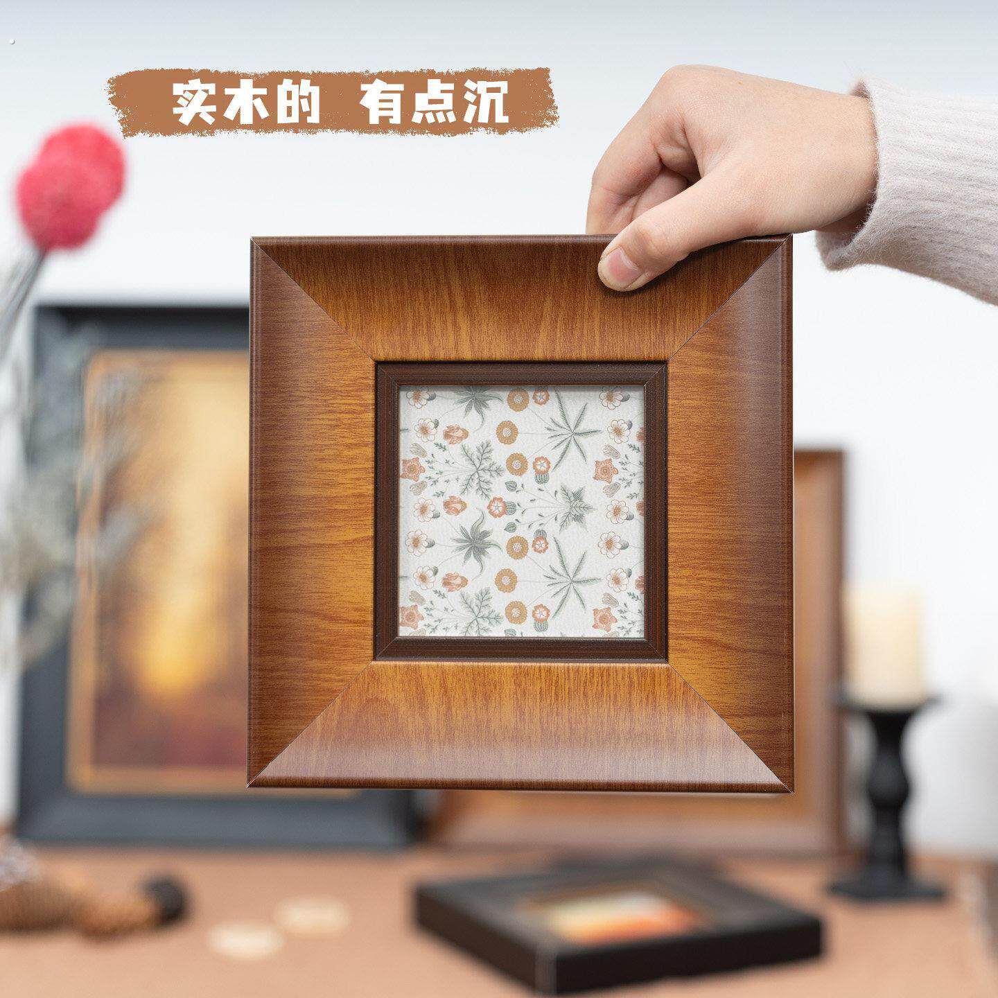 复古实木画框美式水彩油画框装裱中古风相框空框国画框挂墙可定制