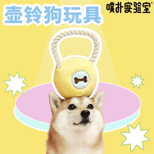 狗毛绒壶铃磨牙洁齿益智玩具