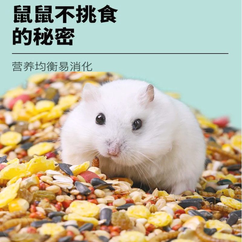 仓鼠粮食主粮面包虫干鱼干营养饲料冻干金丝熊花枝鼠食物零食用品