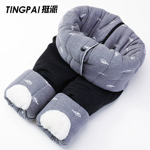 Удерживающие тепло утепленные бархатные зимние детские штаны