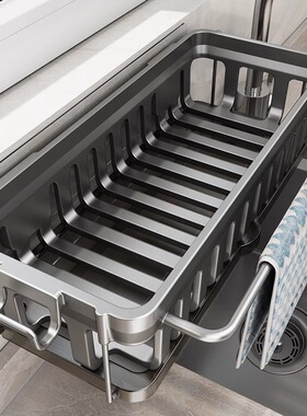 厨房抹布置物架免打孔水槽洗碗池挂篮壁挂式家用沥水收纳架子挂架