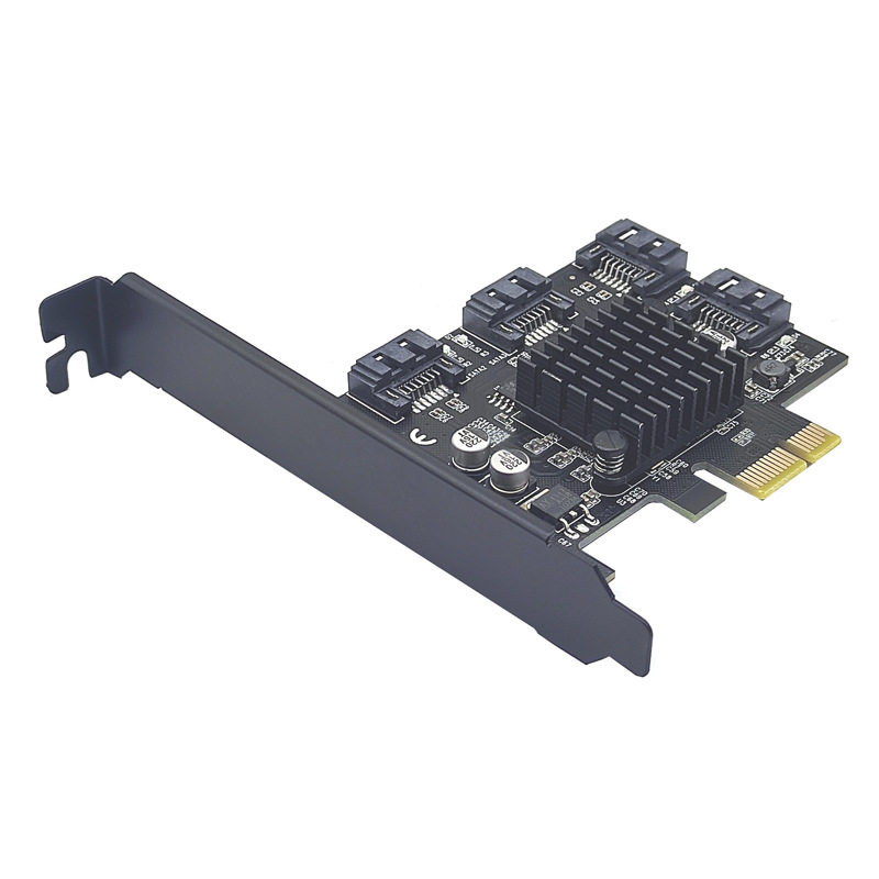 SATA3.0扩展卡转PCI-E4口6G转接卡88SE9215扩展IPFS硬盘转换卡