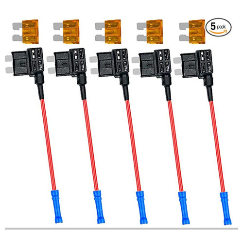 热销12V取电器 ATC中号5条套装 汽车保险丝座改装取电线插座