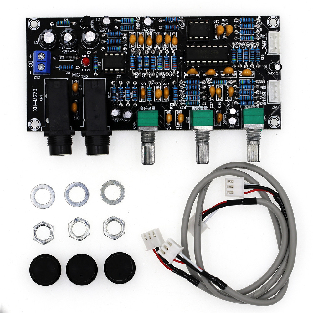 XH-M273 卡拉OK板混响板话筒放大板K歌唱歌放大板功放板DC12-24V
