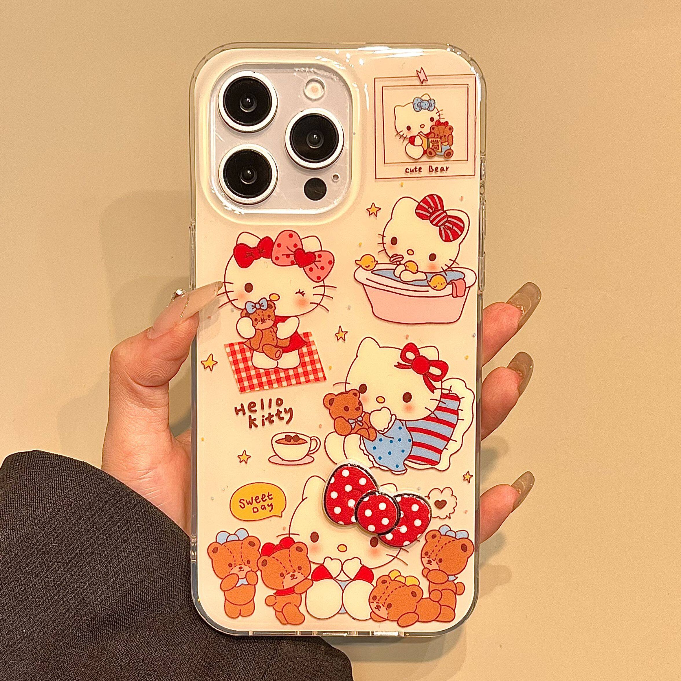 可爱卡通小熊KT猫适用苹果手机壳