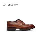 LOTTUSSE 男鞋 乐途仕手工牛皮系带休闲皮鞋 镂花正装