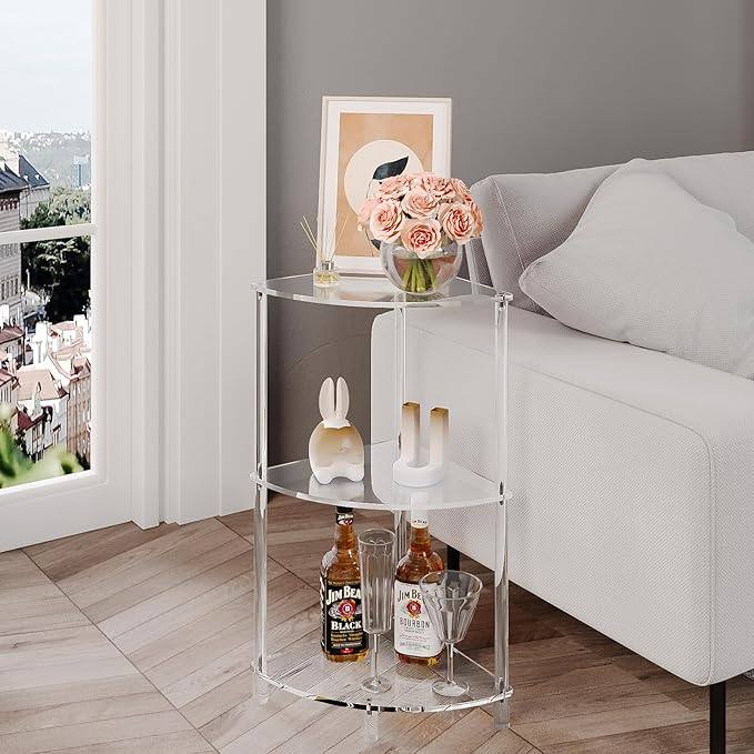 亚克力三角多层落地扇形花架墙角置物架浴室卫生间厨房客厅收纳架,住宅家具,角几/边几,淘宝优惠券,粉丝福利购,淘宝优惠卷