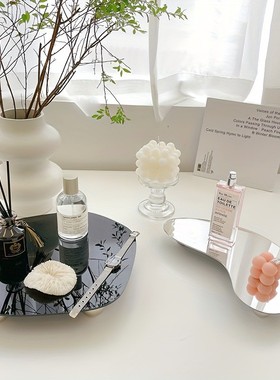 INS亚克力香薰托盘香水摆件底托