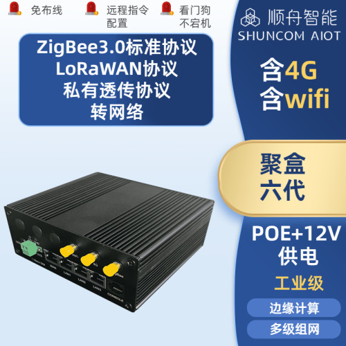 顺舟聚盒六代 zigbee或lora透传串口组网设备电台物联网网关