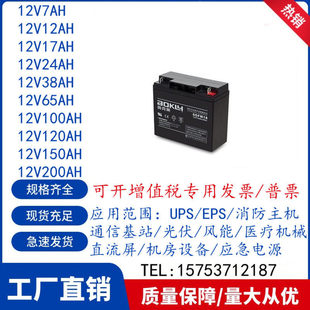 EPS电源 奥克莱蓄电池6GFM12应急灯12V12AH监控消防电梯直流屏UPS