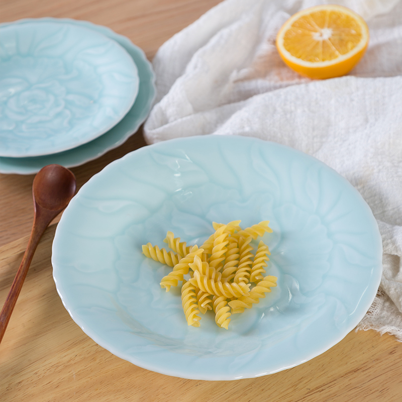 龙泉青瓷9寸菜盘子餐盘