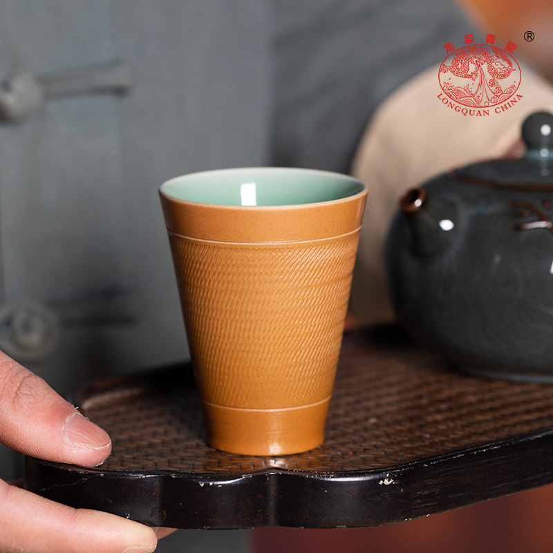 龙泉青瓷正品茶杯高档个人专用主人闻香杯单杯陶瓷功夫茶品茗杯