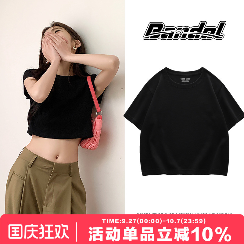 韩系ins风高级感短款t恤女