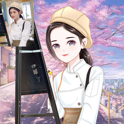 Q版手绘头像定制设计卡通人物照片转漫画人像动漫情侣画头像约稿