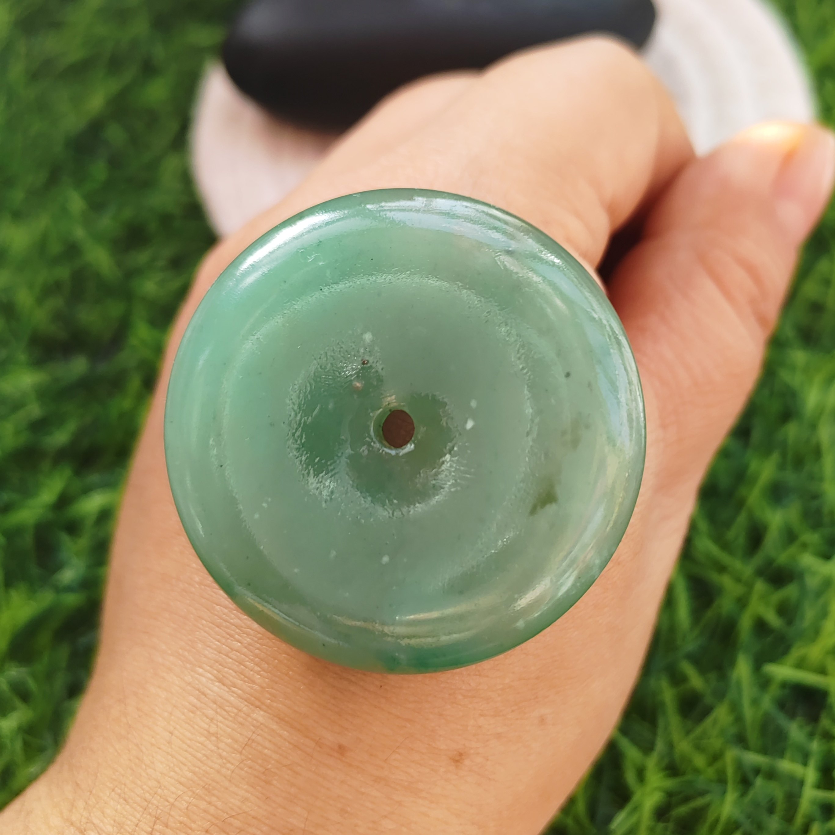 纯天然玉石大平安扣挂件官方正品非洲翠平安扣43*9