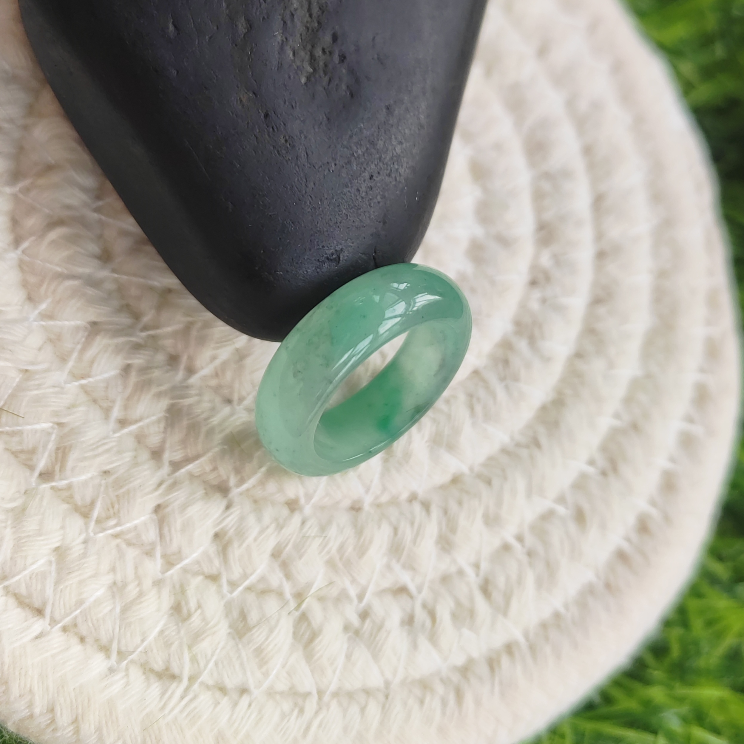 圈住幸福卡16A级纯天然玉石戒圈戒指正品非洲翠指环玉戒圈6*3mm