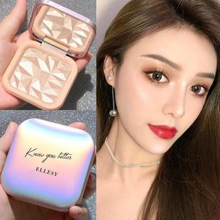艾瑟诗ellesy高光修容盘脸部提亮哑光金爆闪高光粉闪粉粉饼女