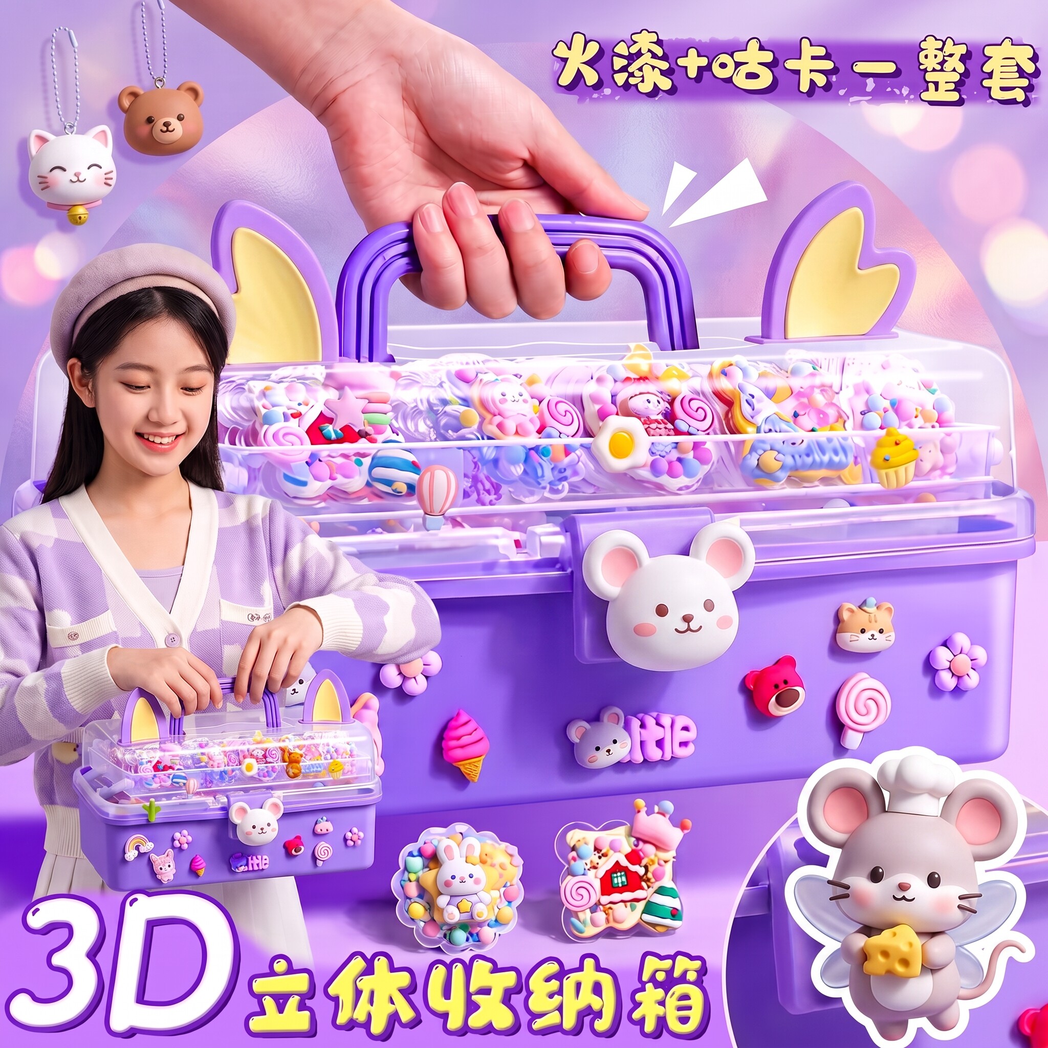 女童生日礼物奶油胶咕卡豪华礼包