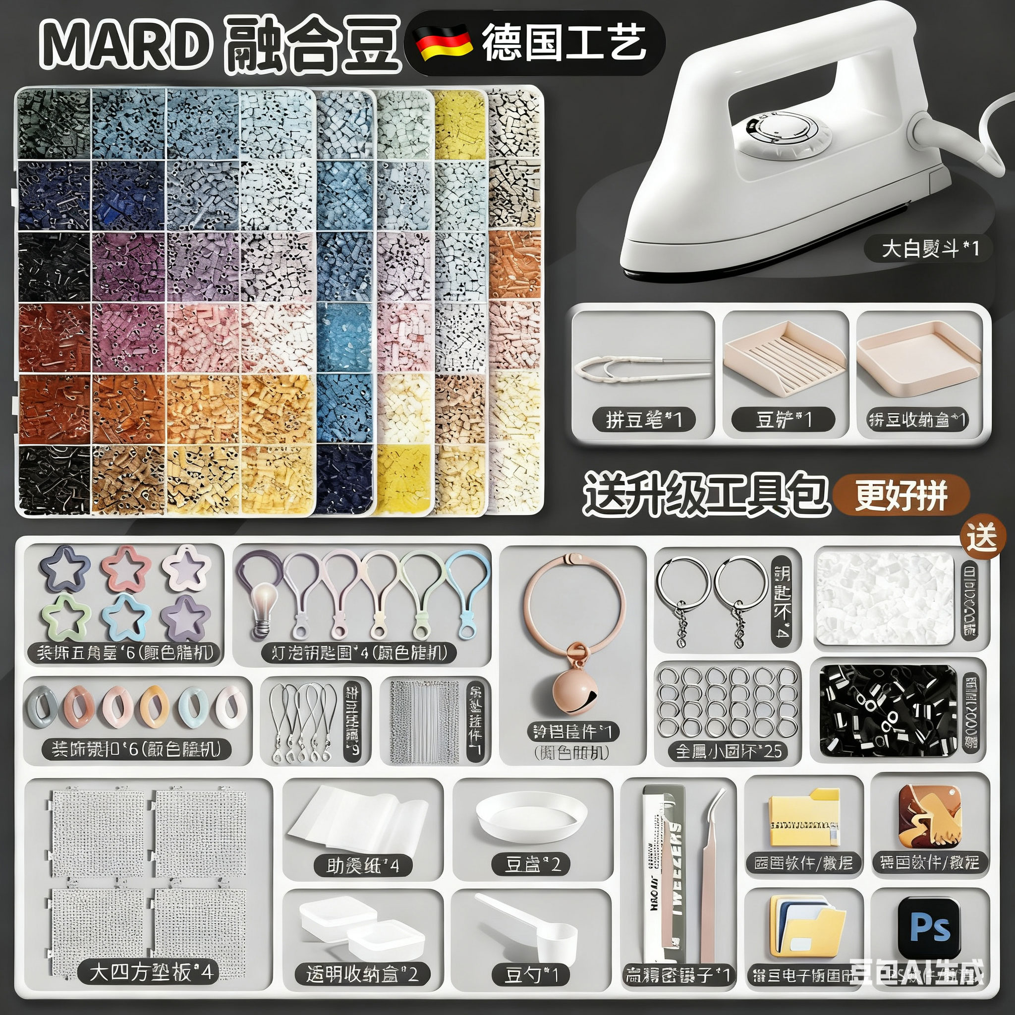 拼豆立体手工diy材料包