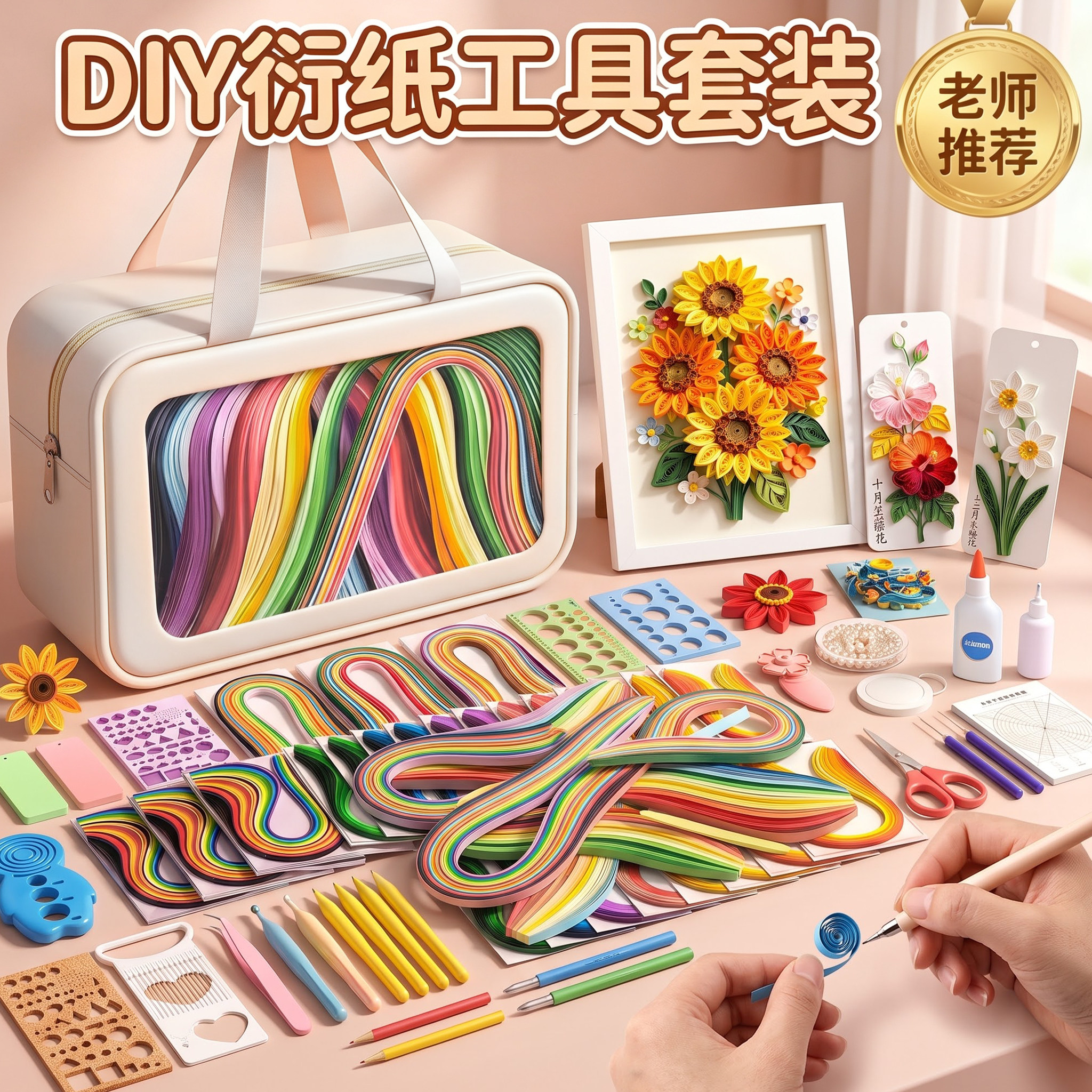 渐变衍纸条衍纸工具套装初学者图片