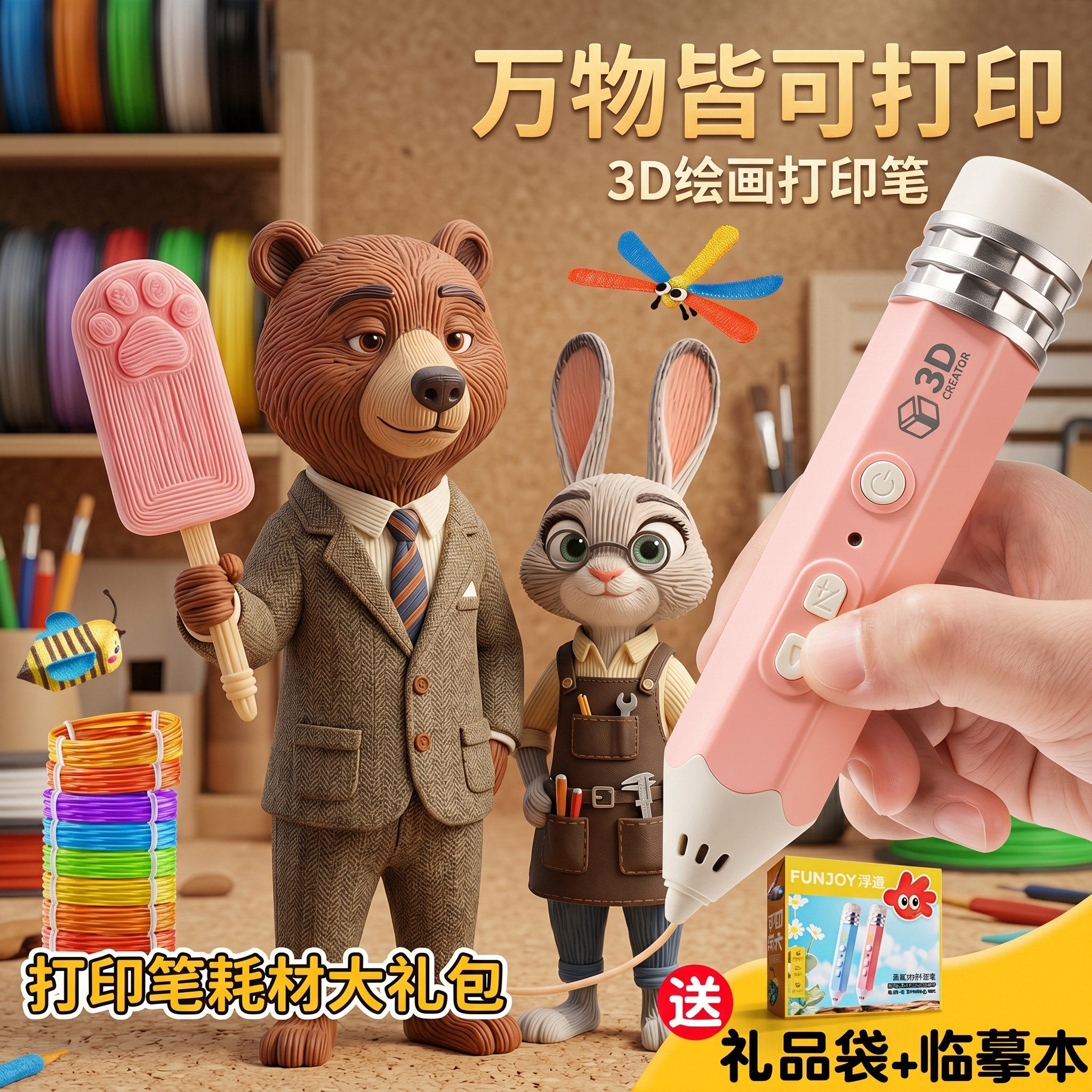 浮造3d打印笔【立体益智玩具】