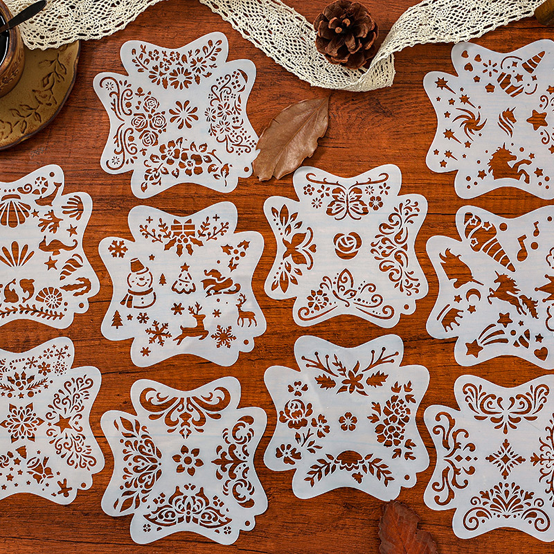 跨境外贸专供 瑶印简印圣诞手抄报模板儿童万圣节画画diy模板