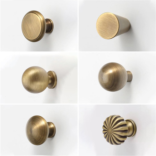 黄铜实心柜门拉手美式