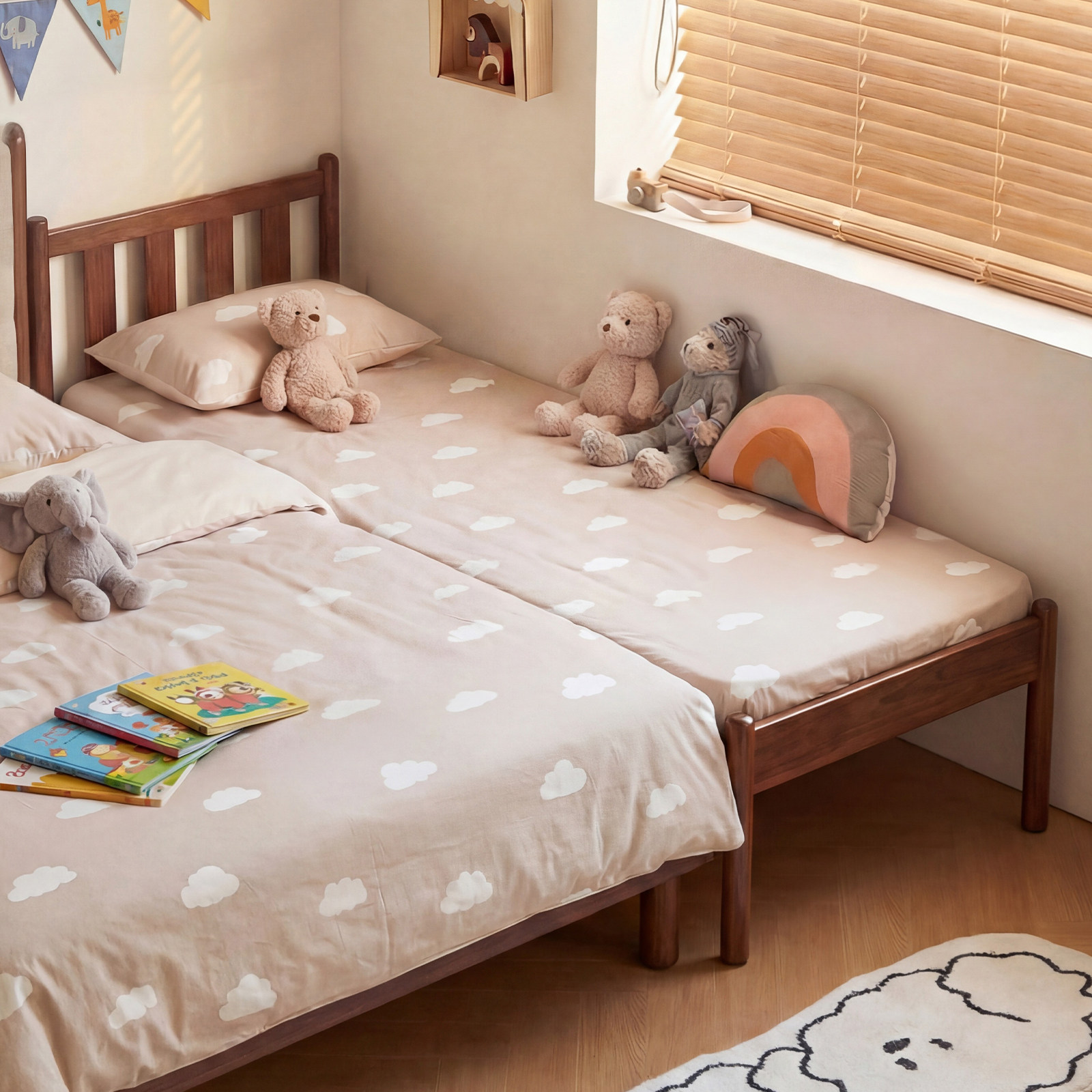 实木卧室床边加宽儿童拼接床大人可睡飘窗婴儿床扩宽神器结实耐用