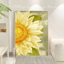 数字油画diy填色画填充手工手绘2025新款 饰画 向日葵花卉治愈系装