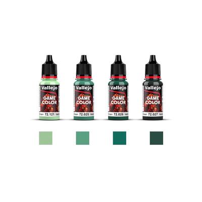 西班牙AV 环保水性漆手涂系列4*18ml 新游戏色冷绿色套装 72383
