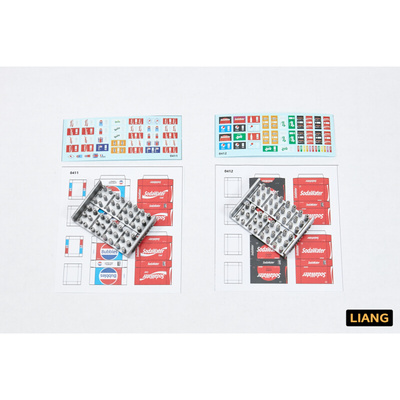 。天易模型 LIANG 0411 0412 配件模型易拉罐饮料瓶 纸箱 场景装