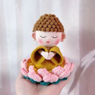 佛陀钩织流苏摆件diy毛线钩针钩织编织材料手工自制挂件玩偶礼物