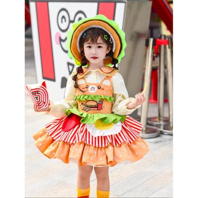 女童2025新款儿童超好看裙子汉堡cos衣服女孩洛丽塔迪士尼公主裙
