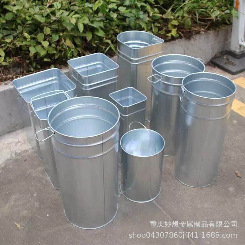 户外垃圾桶内胆果皮箱内桶不锈钢圆桶定制加厚方形镀锌板铁皮收纳,商业/办公家具,回收箱/环保箱,淘宝优惠券,粉丝福利购,淘宝优惠卷