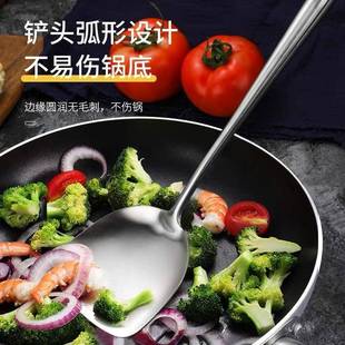 304勺不锈家304不锈钢柄烹饪锅铲花梨木手炒菜铲子用漏汤勺酒店厨