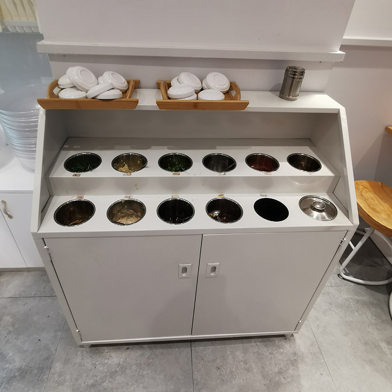 火锅店自助调料台备餐柜串串香饭厅佐料蘸料台柜麻辣烫小料台商用