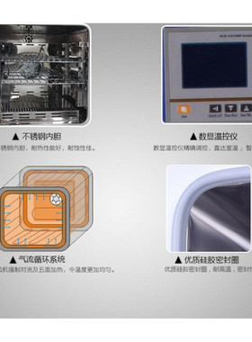 康恒仪器电热恒温鼓风培养箱303-AS实验室数显屏不锈钢内胆恒温箱