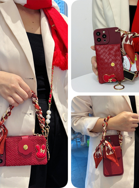 reno12pro香风兔零钱包手机壳g适用oppo斜+挎s卡e包k皮f质z挂ace绳r全plus包9防8摔7新6款5时4尚3标2准1/0