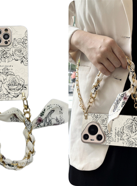 vivo斜挎x200S手机壳s19玫瑰花100pro适y用plus硅iqoo12胶ultra全8包7防6摔5/neo/3/4女g/z/0/t/9/2/1/mini