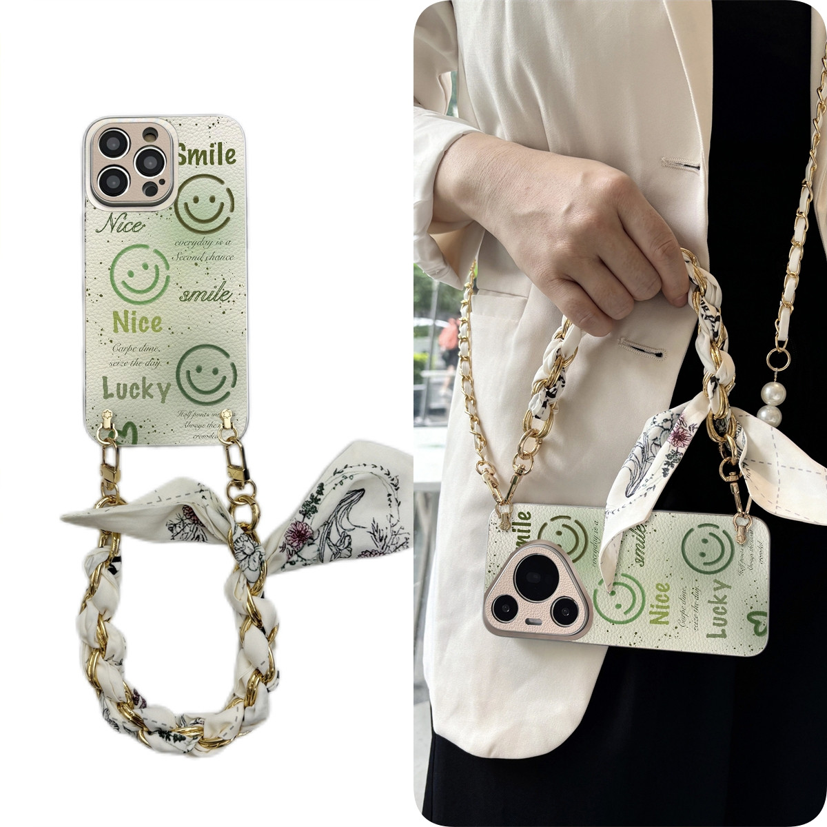 女款全包硅胶软壳时尚斜挎防摔