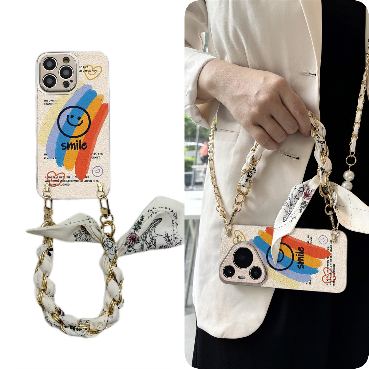 女款全包硅胶软壳时尚斜挎防摔