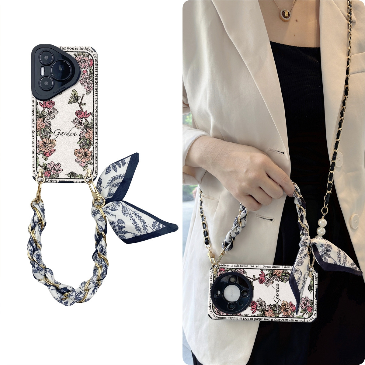 女款全包硅胶软壳时尚斜挎防摔