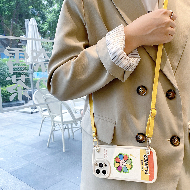 油画玫瑰小米12pro硅胶斜挎小众手机壳适用红米note创11青s春10版k意