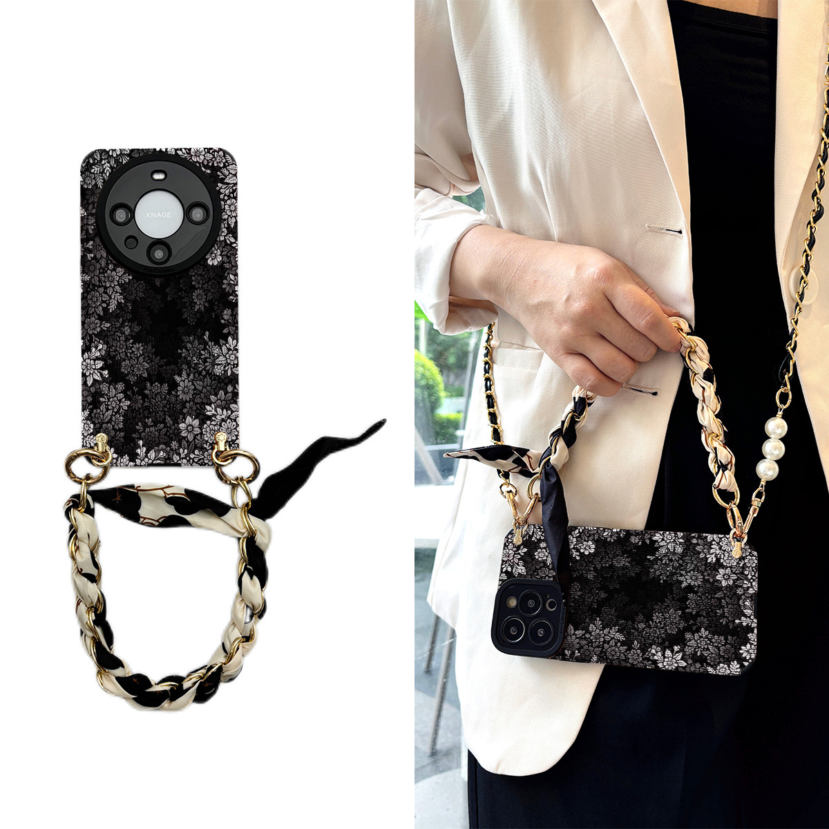 女款全包硅胶软壳时尚斜挎防摔