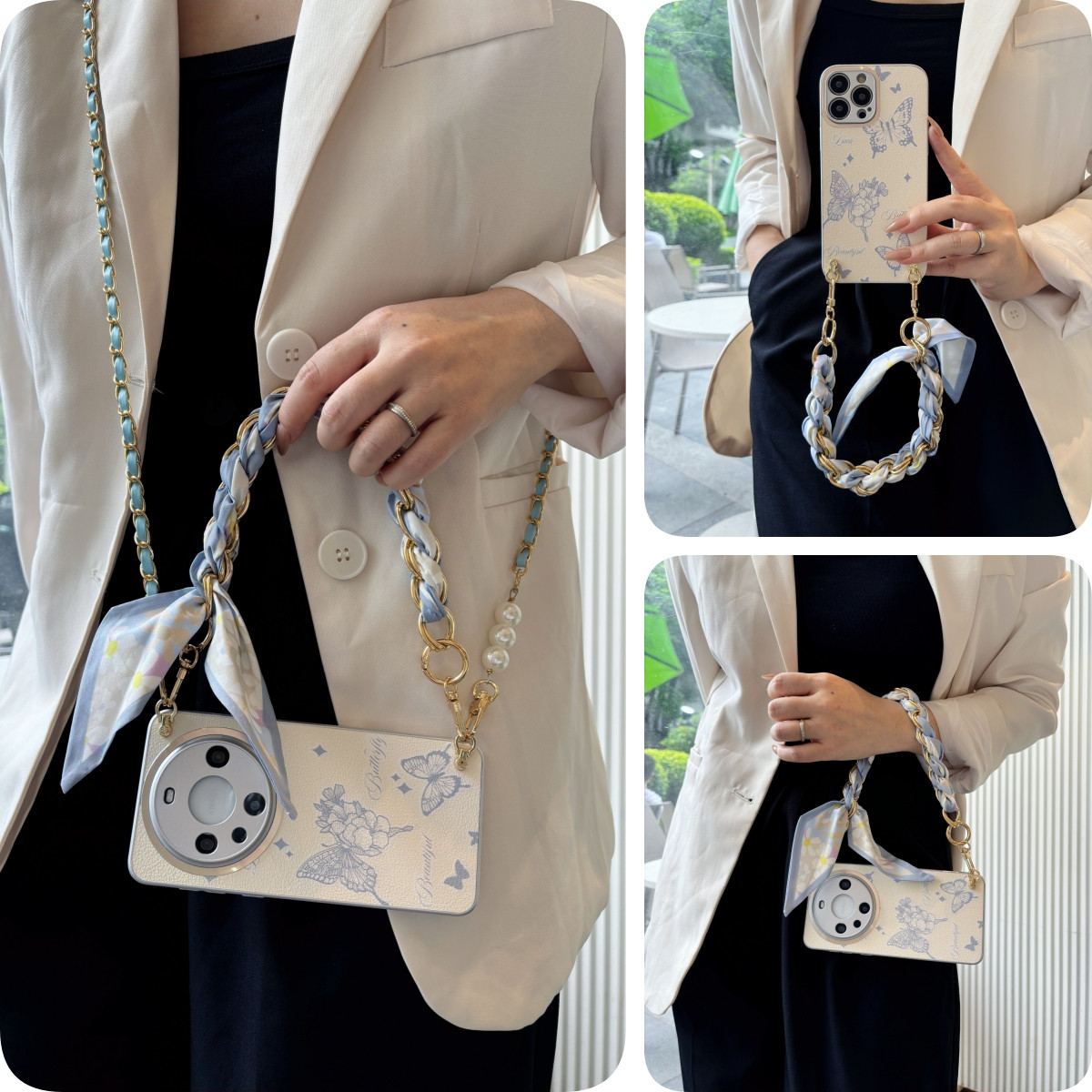 女款全包硅胶软壳时尚斜挎防摔